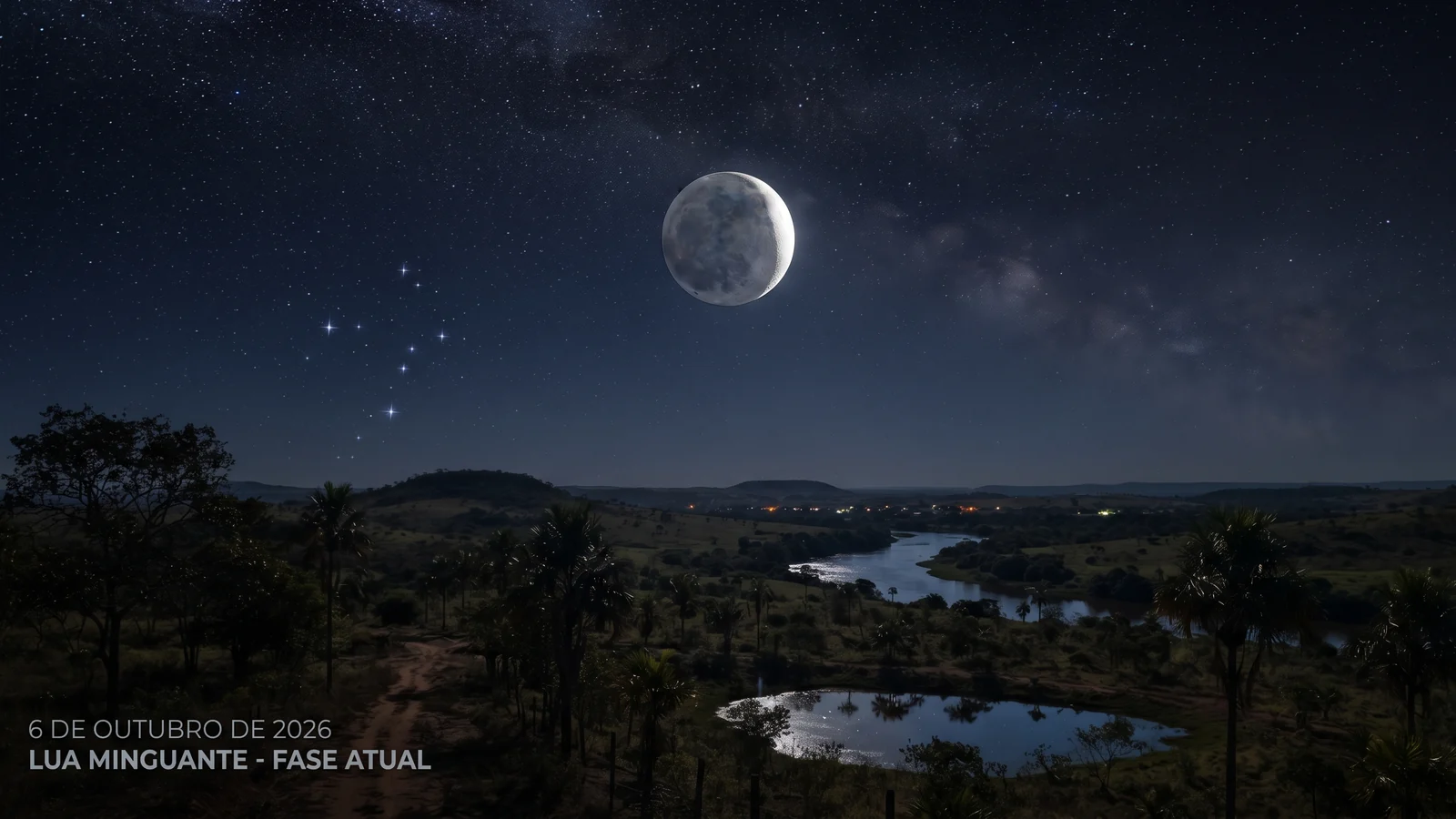 Fase da Lua hoje, 06 de outubro de 2026